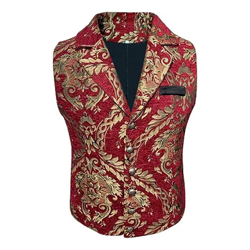 Gothic Steampunk Waistcoat Victorian Cosplay Vest Men’s Formal