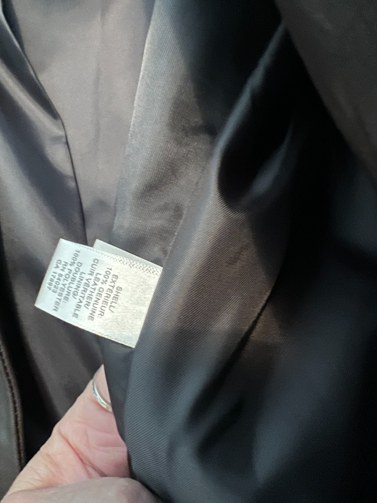 NWT Banana Republic Men’s Brown Leather Blazer Two-Button Closure Size M