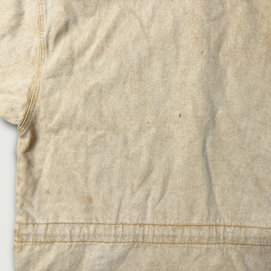 VNTG 80’s UMEN COLOR Hooded Anorak Jacket Button Drawstring Beige Men’s 2 Casual