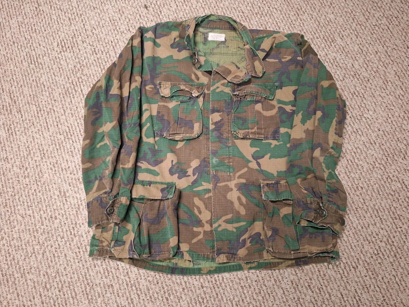 US.ARMY Military Jacket, Size L Cotton, KHK Camouflage, 8415-00-945-7654