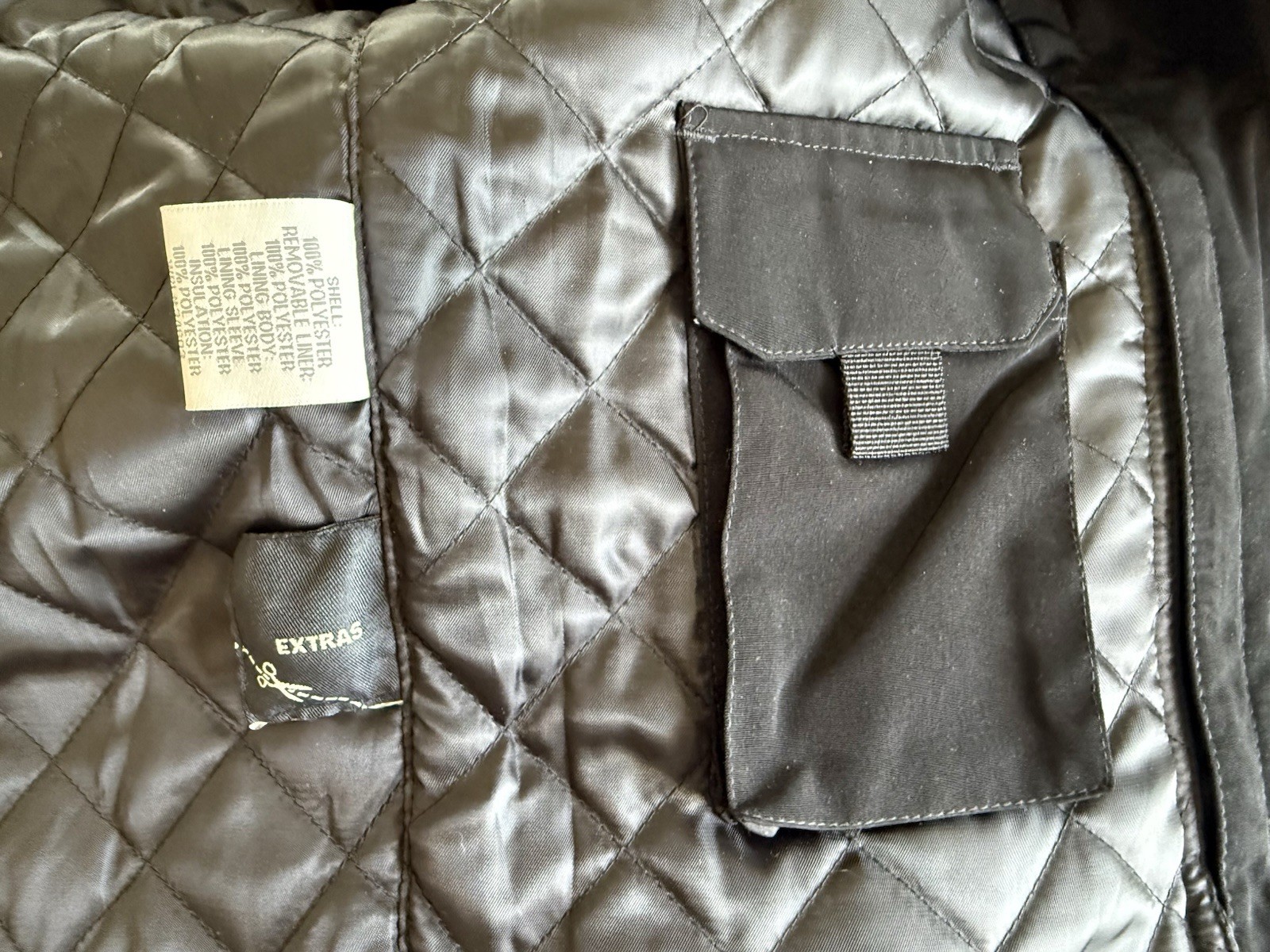 PERRY ELLIS PORTFOLIO MENS MULTI POCKET BLACK BUTTON ZIPPER JACKET SIZE M GUC