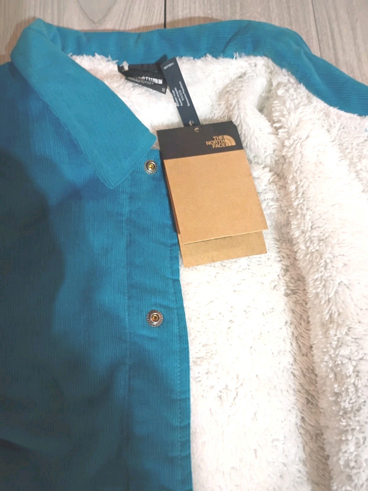 Mens North Face SherpaLine Junction Jacket Shacket EstateBlue Snap Pocket Medium