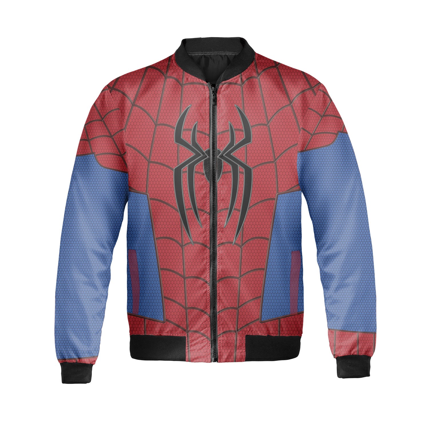 Spiderman Cosplay Costume Spider Web Superhero Lovers Bomber Jacket