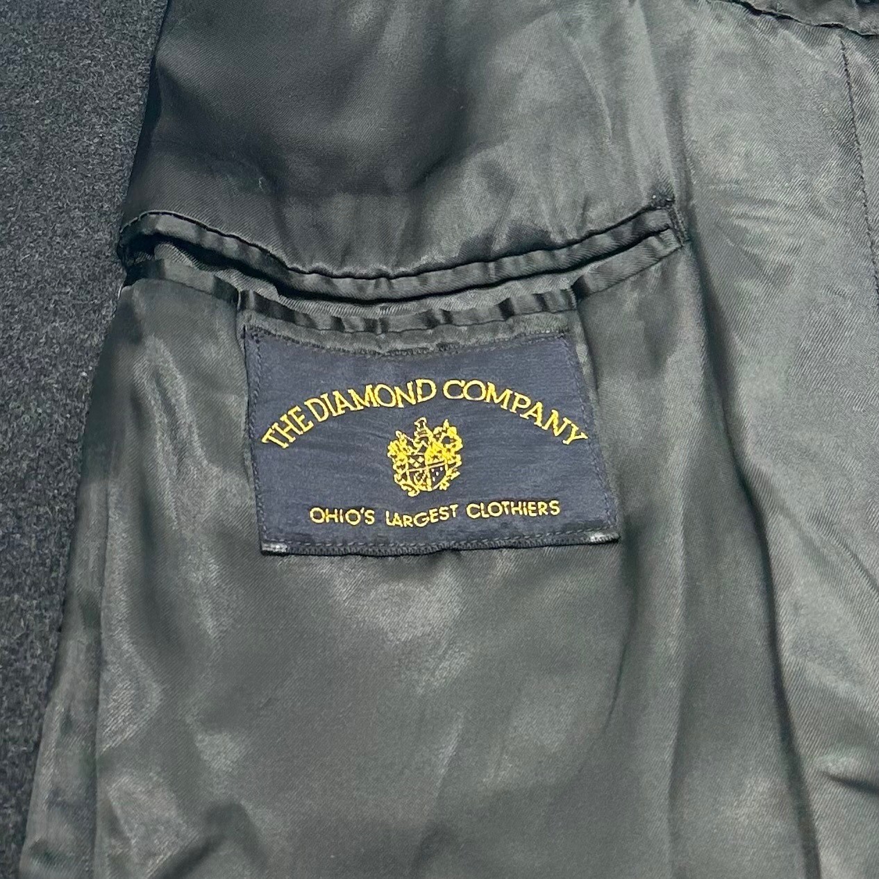 The Diamond Company Men’s Cashmere Blend Overcoat Gray 3-Button Size L 42