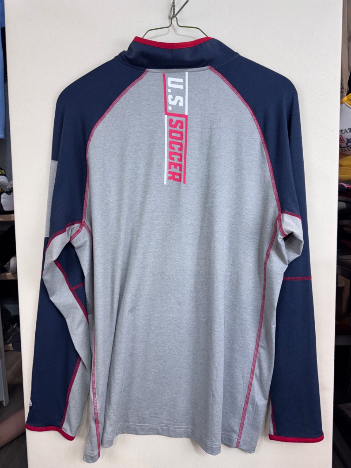 New Era Windbreaker Pullover Mens 3XL Navy USA Soccer One Nation One Team Jacket