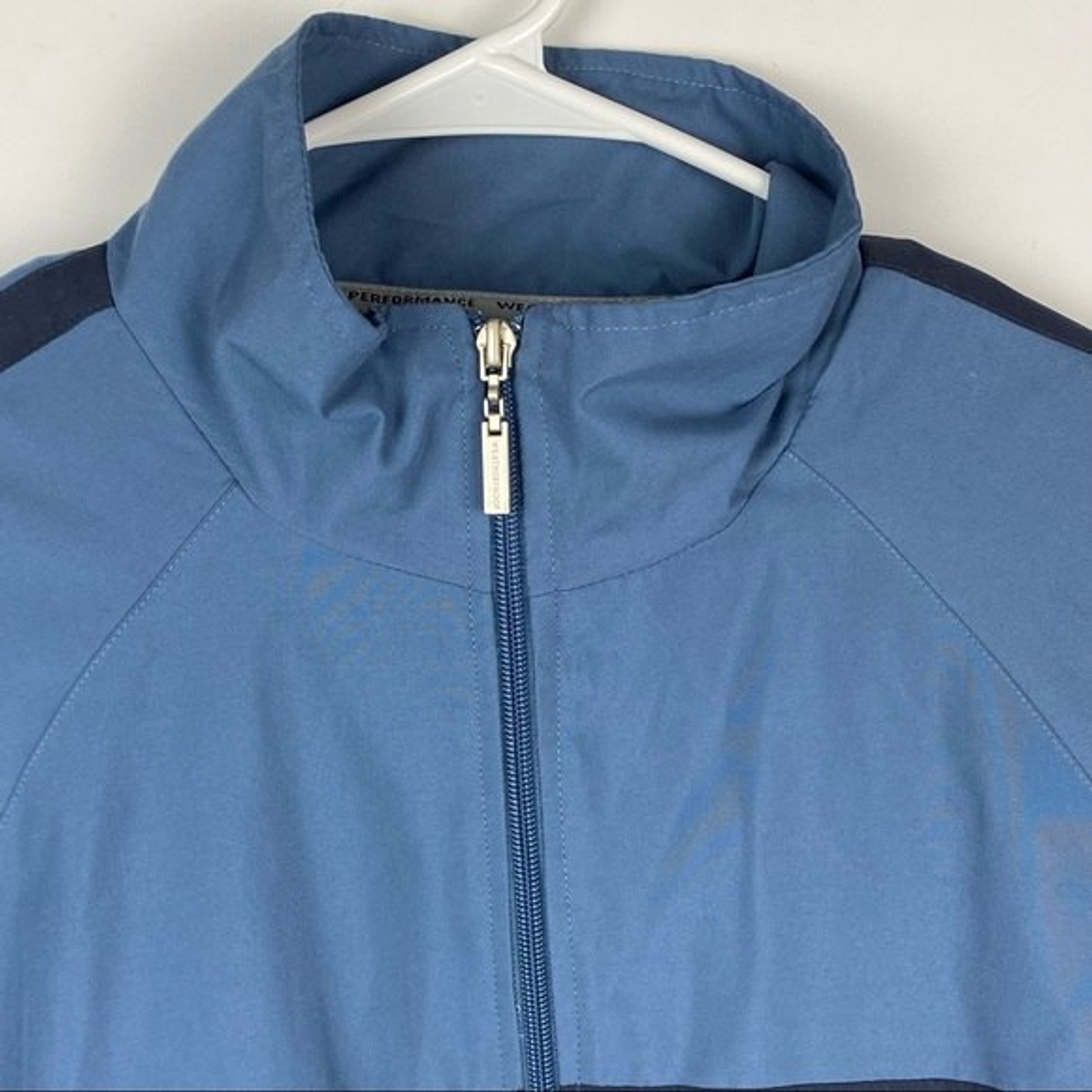 Weatherproof Performance Jacket Mens Large Blue Full Zip Lightweight Casual