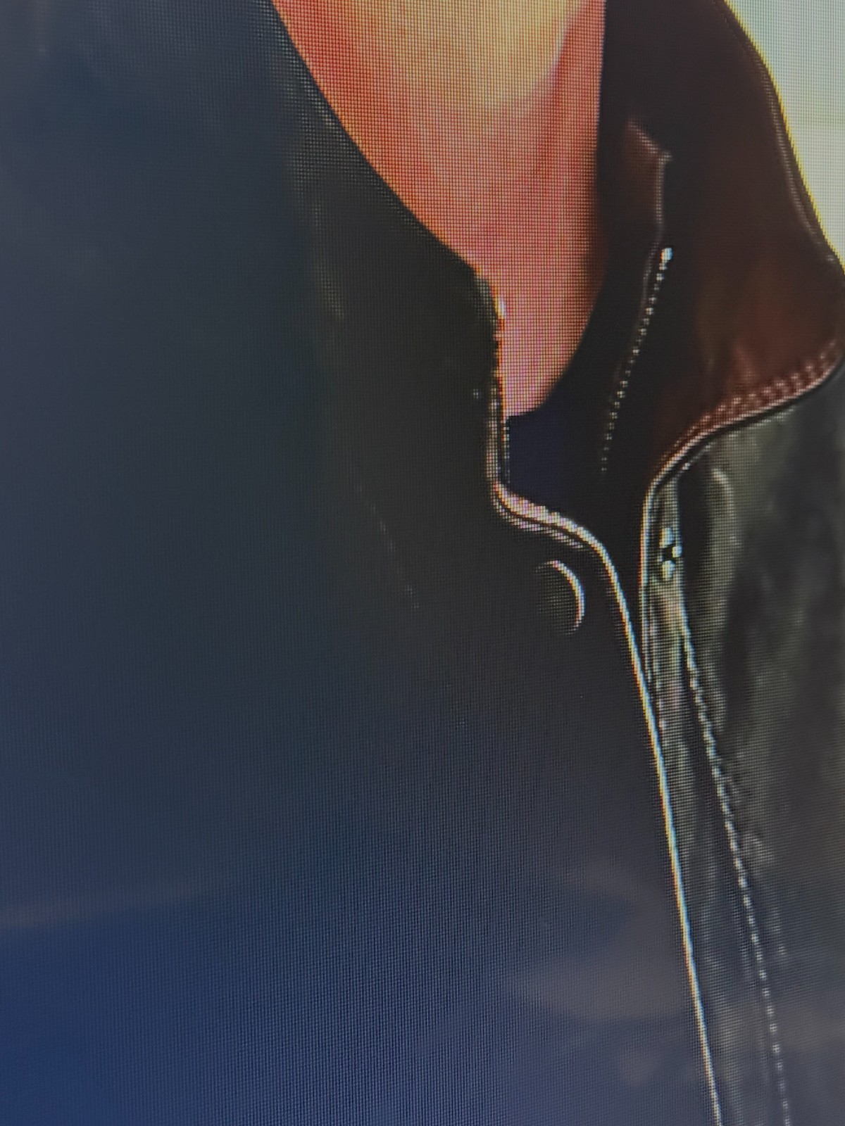 REMY USA Leather Jacket XL Black Suede Field Coat Car Coat Drawstring Nice Jacke