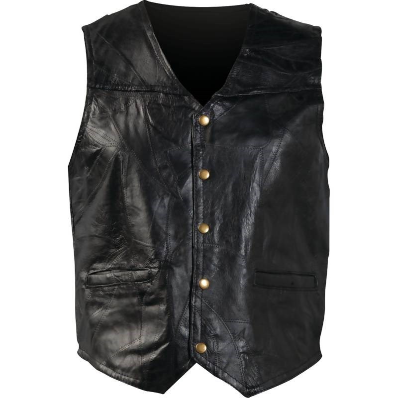 New Men’s Genuine Leather Motorcycle Biker Vest Lg XL 2X Or 3X