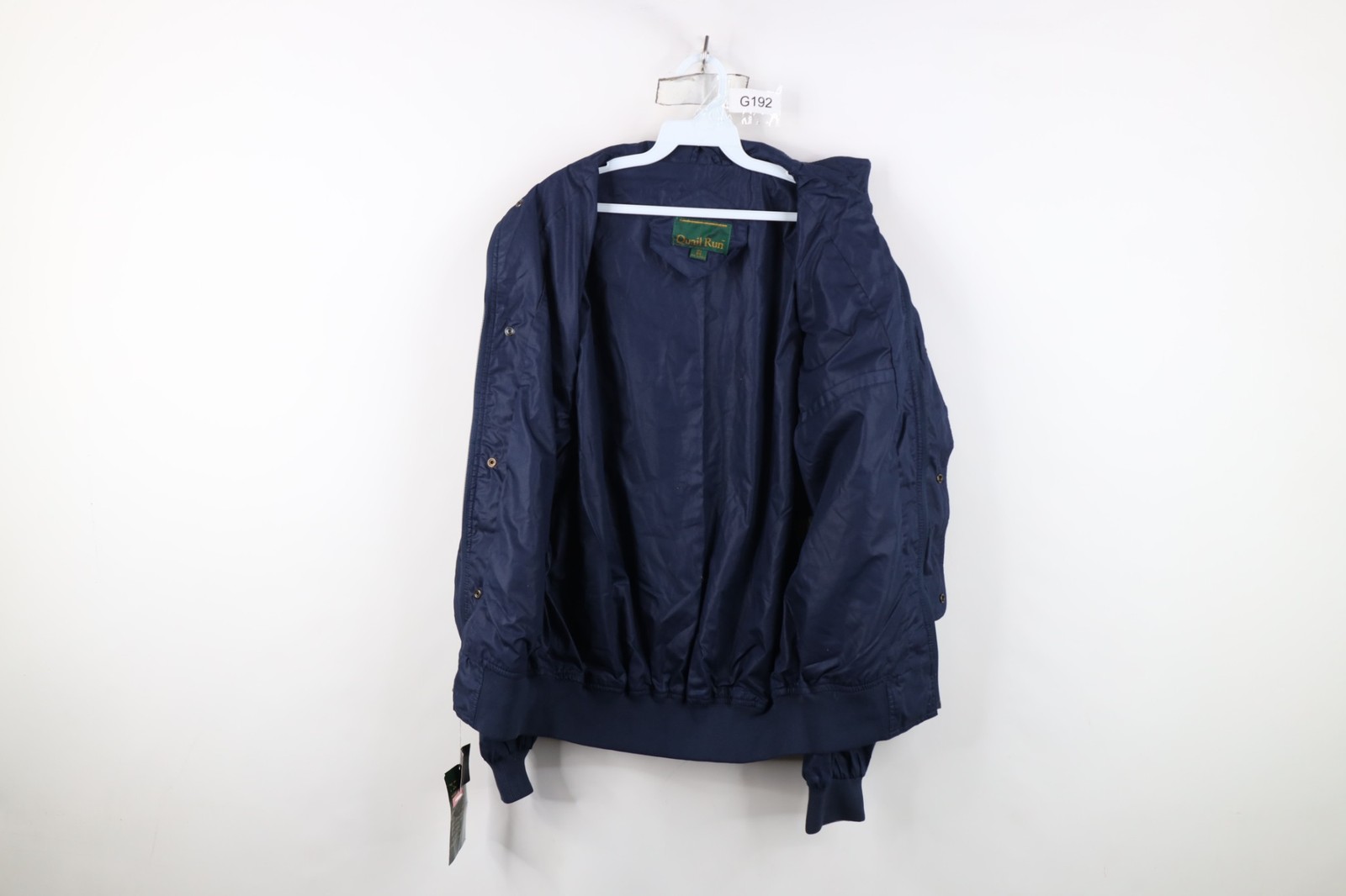 Deadstock Vintage 80s 90s Streetwear Mens Medium Zip Off Bomber Jacket Vest Blue