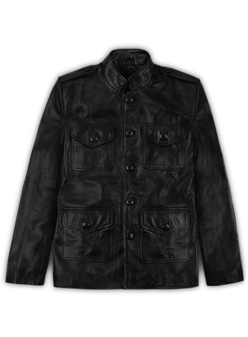 Men’s Black Leather Shirt Jacket Soft Lambskin Size S M L XL 2XL 3XL Custom Made