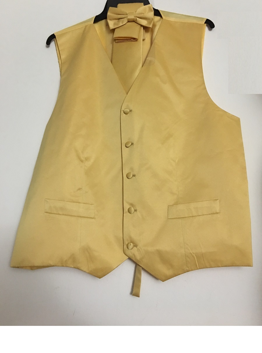 Men’s Tuxedo Vest 4 Piece Set #004 – Vest with Bow Tie Hanky and Neck Tie