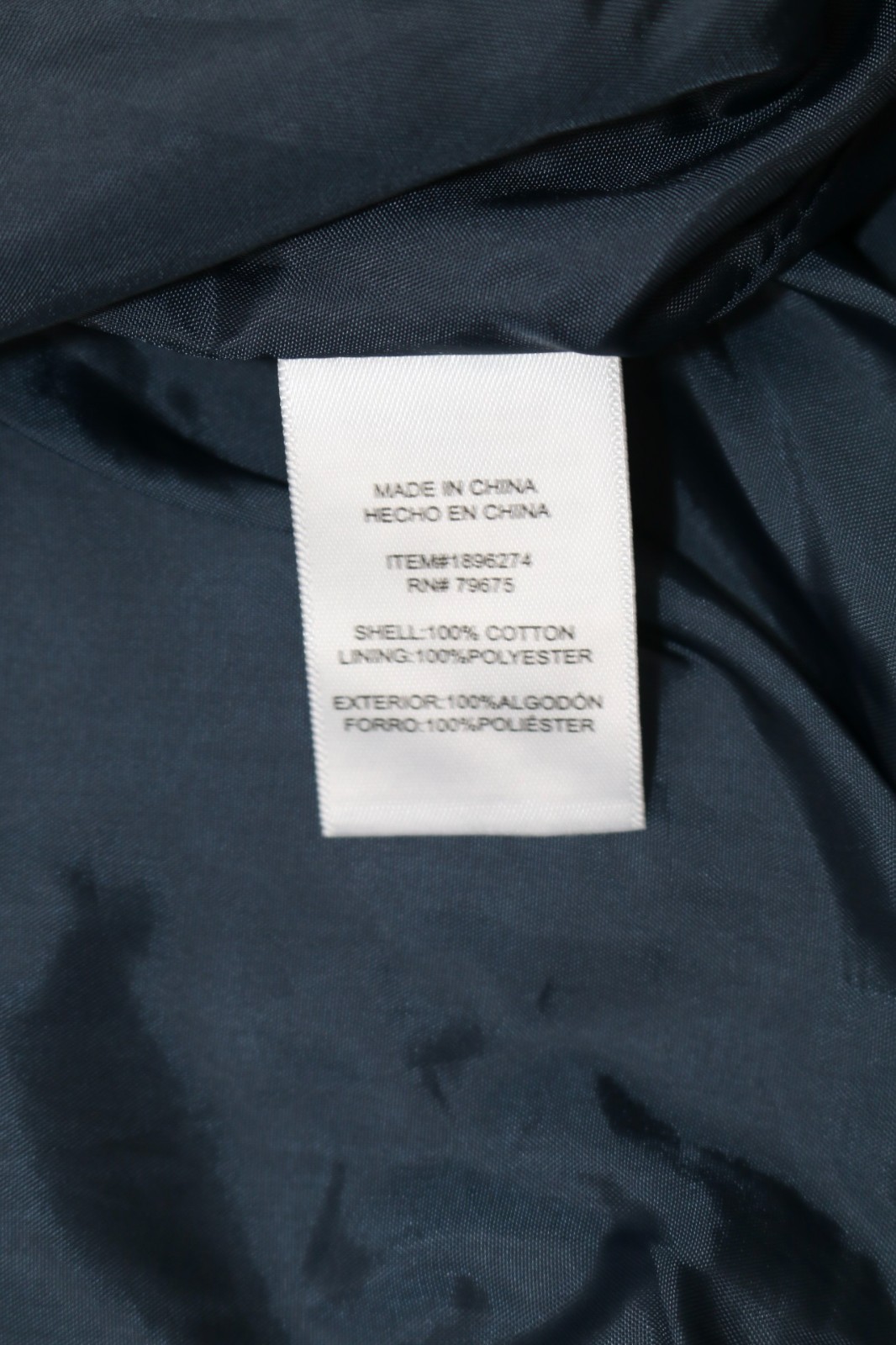 Lucky Brand Full Zip Bomber Jacket Mens Navy Blue M-2XL Swill Lined Cotton Pocke