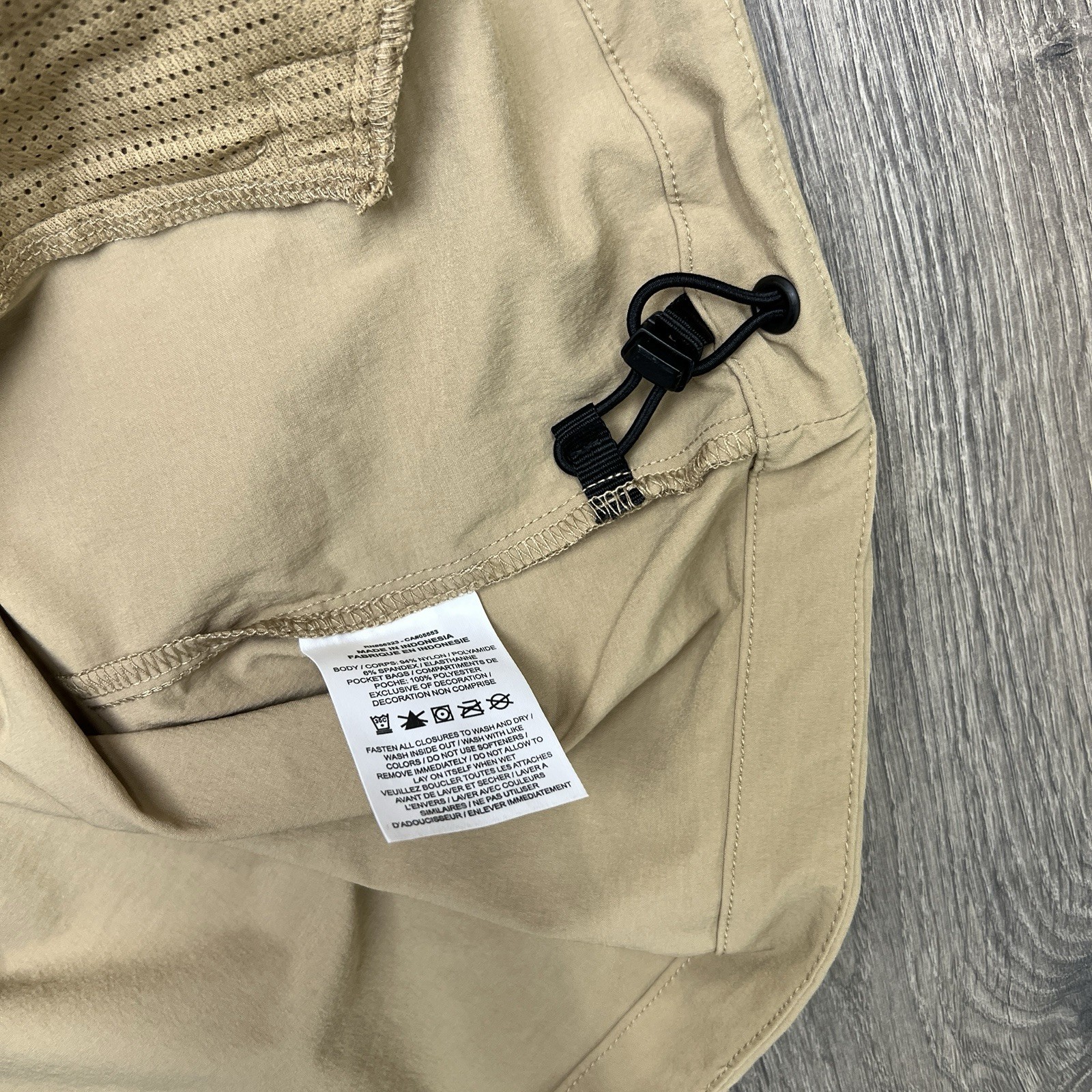 Nike Tech Woven Jacket Medium Mens Parachute Beige Black Full Zip Hoodie