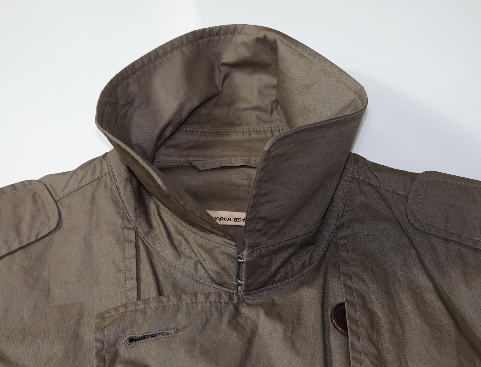 John Varvatos Modern Lightweight Trench Coat in Brown Size Small 100% Cotton