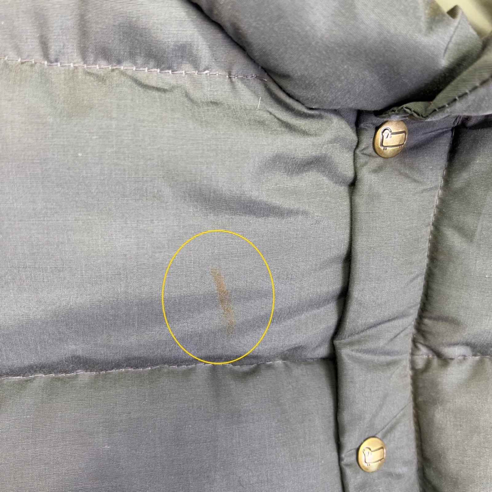 Woolrich Puffer Vest Mens XL Gray Vintage Down Filled Outdoor Utility Full Zip