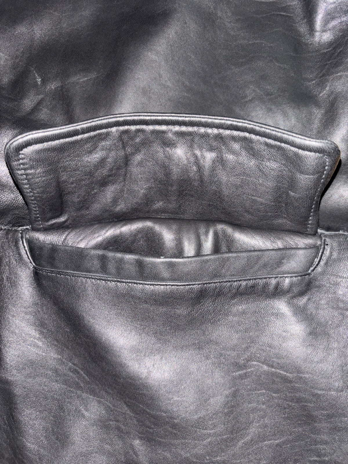 Roundtree & Yorke Black Lambskin Leather Jacket Men’s Size Large Style # 925L504