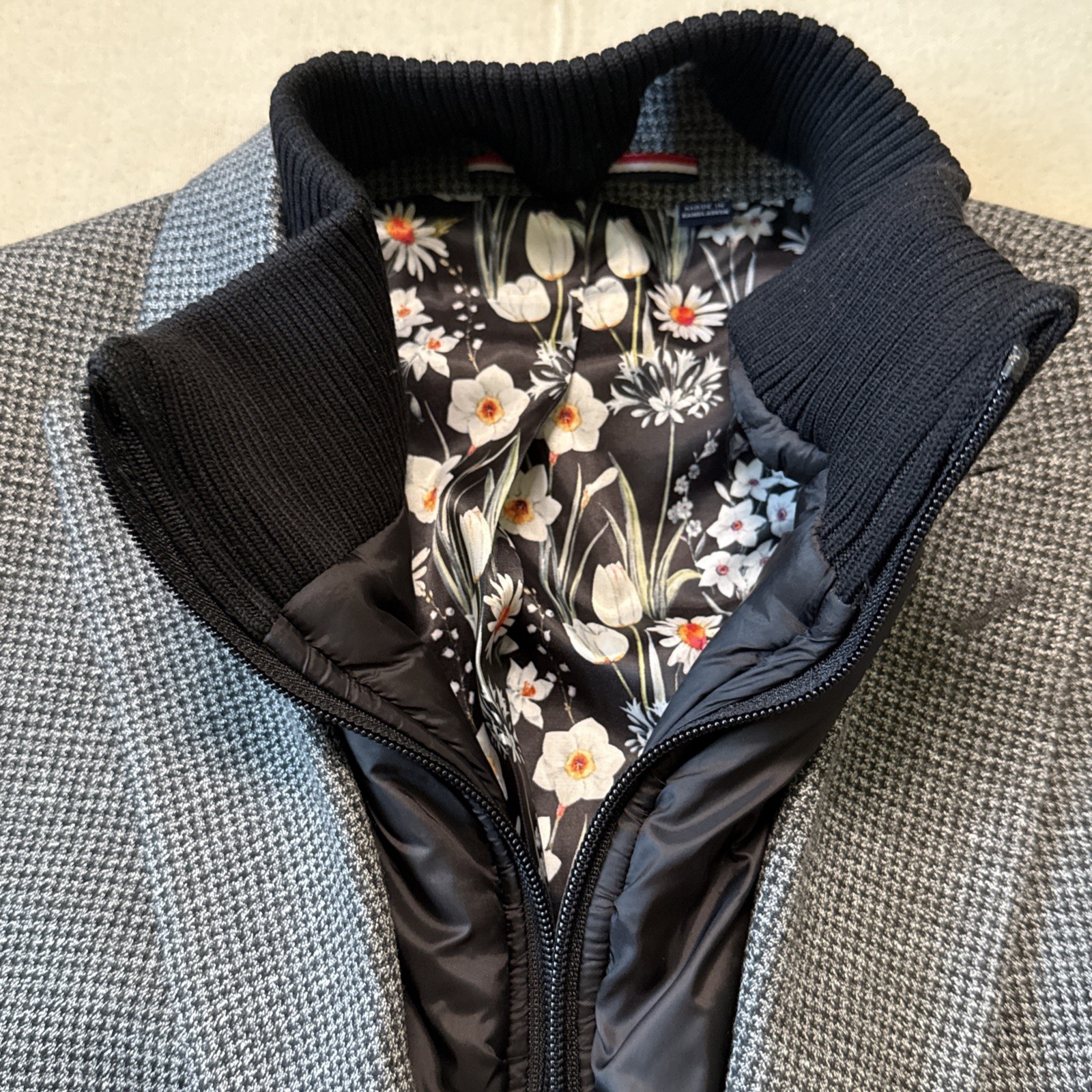 Soul of London Grey Blazer Double Lining Zip In Insulated Vest