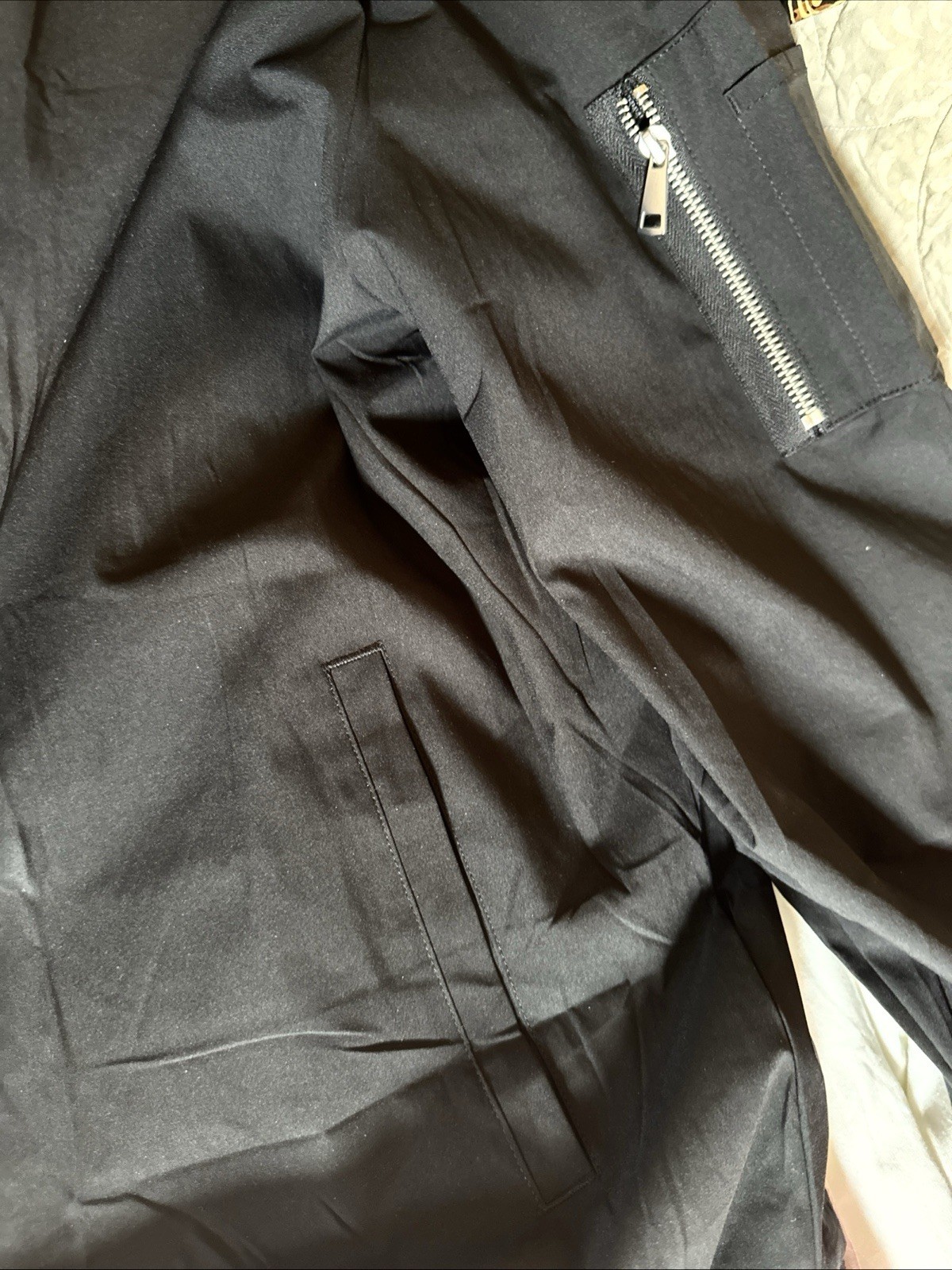 Tacvasen Men’s 2XL BLACK BOMBER Jacket Lightweight MA-1 Flight Windbreaker NWT