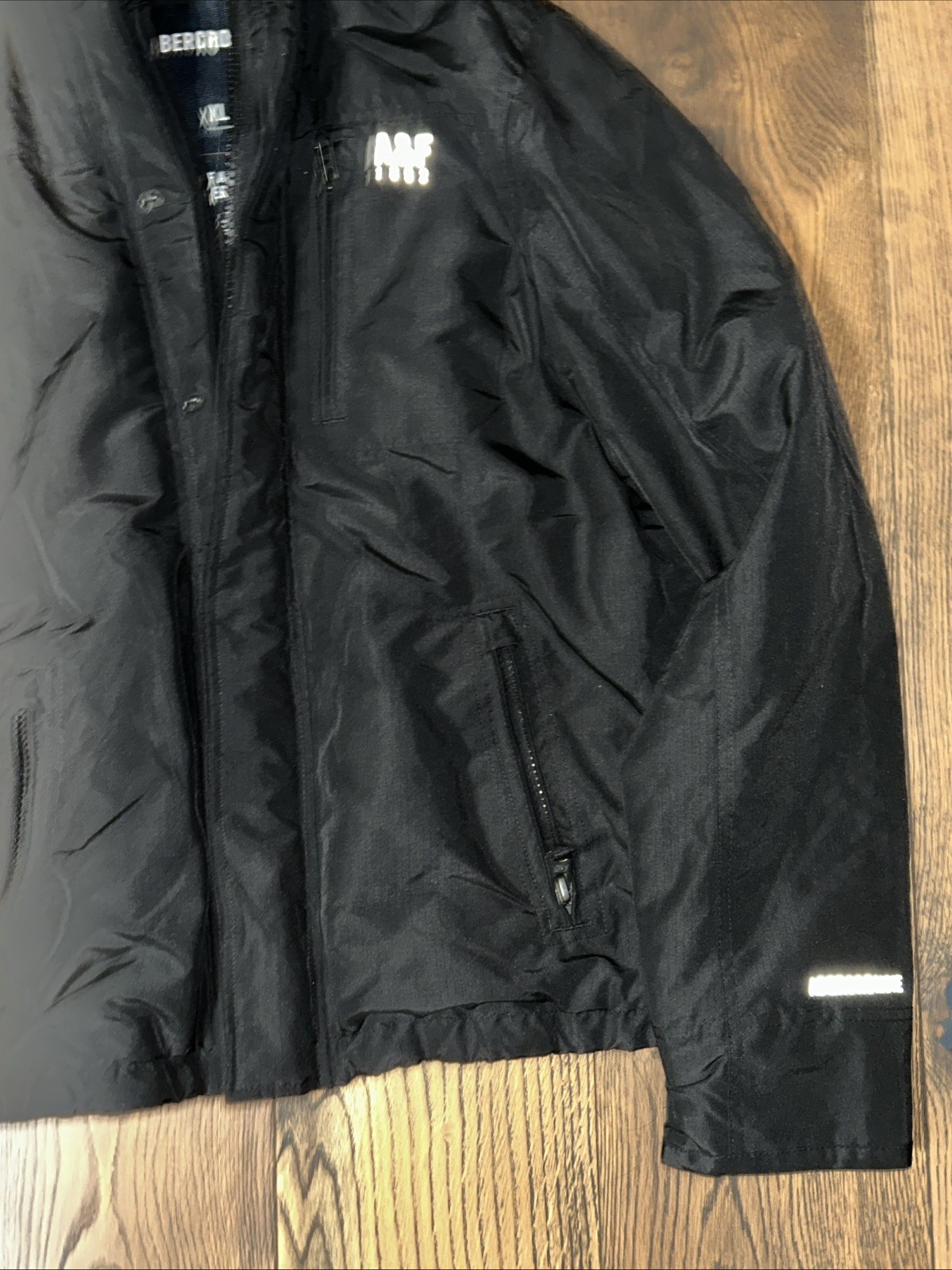 ABERCROMBIE & FITCH ALL-SEASON WEATHER WARRIOR JACKET COAT Black MENS SIZE XL