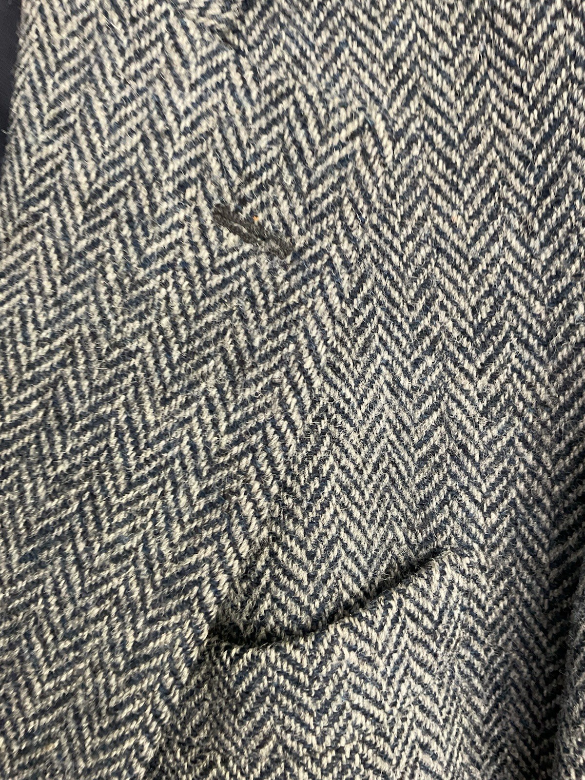 Harris Tweed Wool Jacket Mens Size Large 44″ Chest Blue Tweed Smart Event Blazer