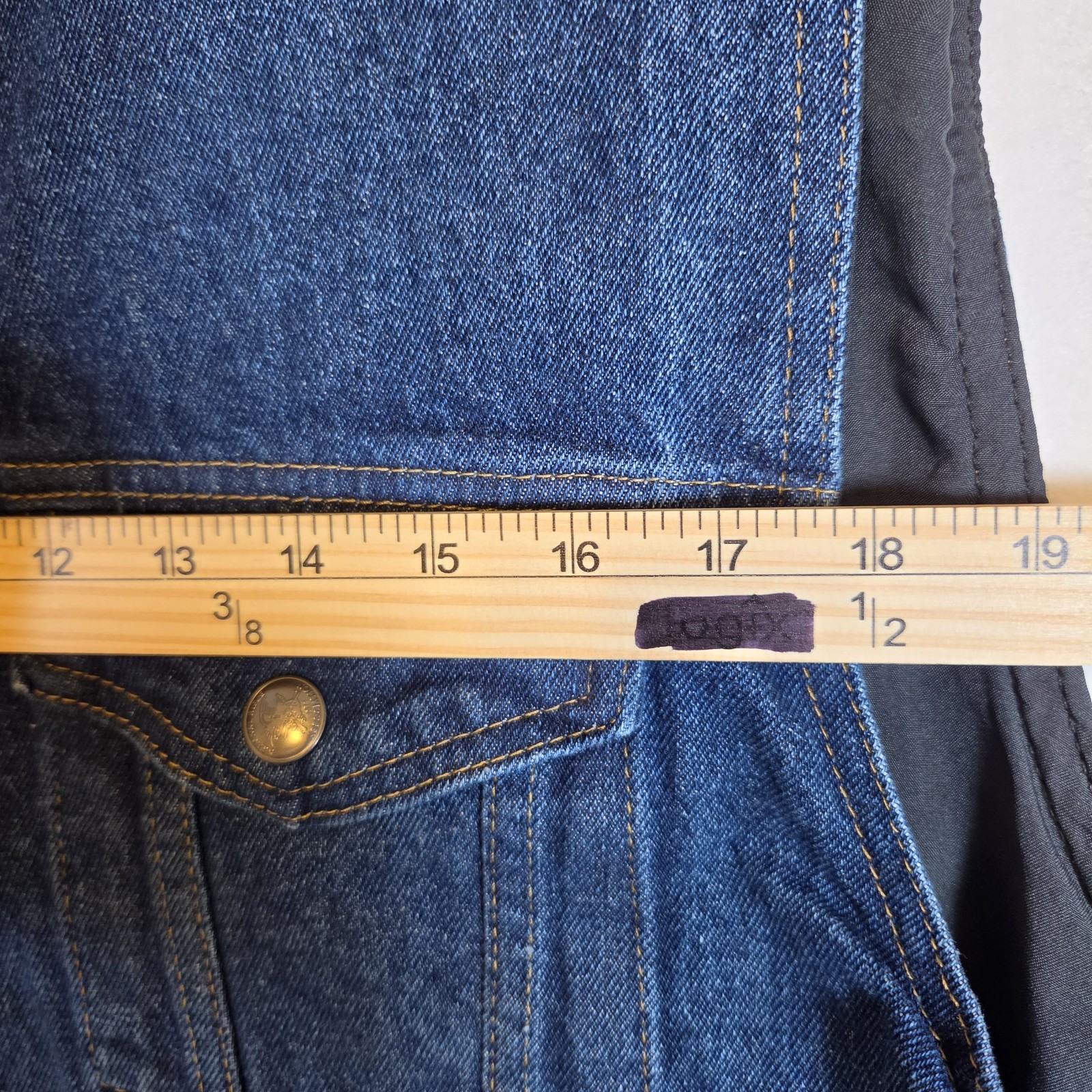 NRA vintage authentic mens LG denim snap vest concealed carry weapon holds ammo