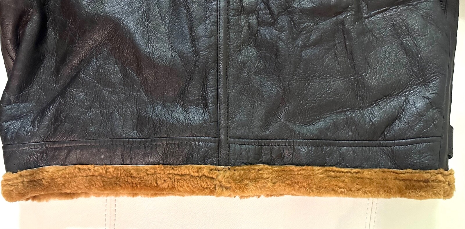Men’s Shearling Fur Coat Flight Jacket B-3 Bomber 100% Sheep Leather 🇺🇸 seller