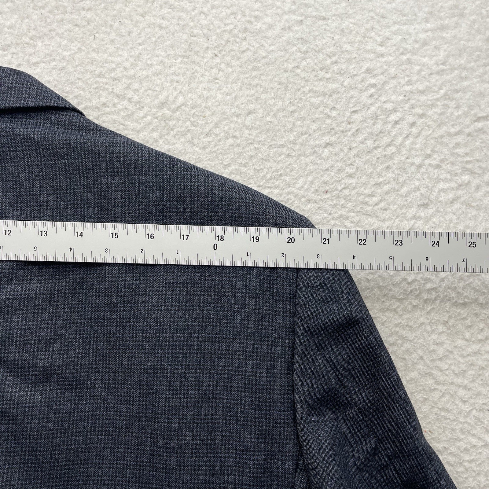 Peter Millar Blazer Mens 46R Wool Navy Blue Houndstooth Check Double Vent Canada