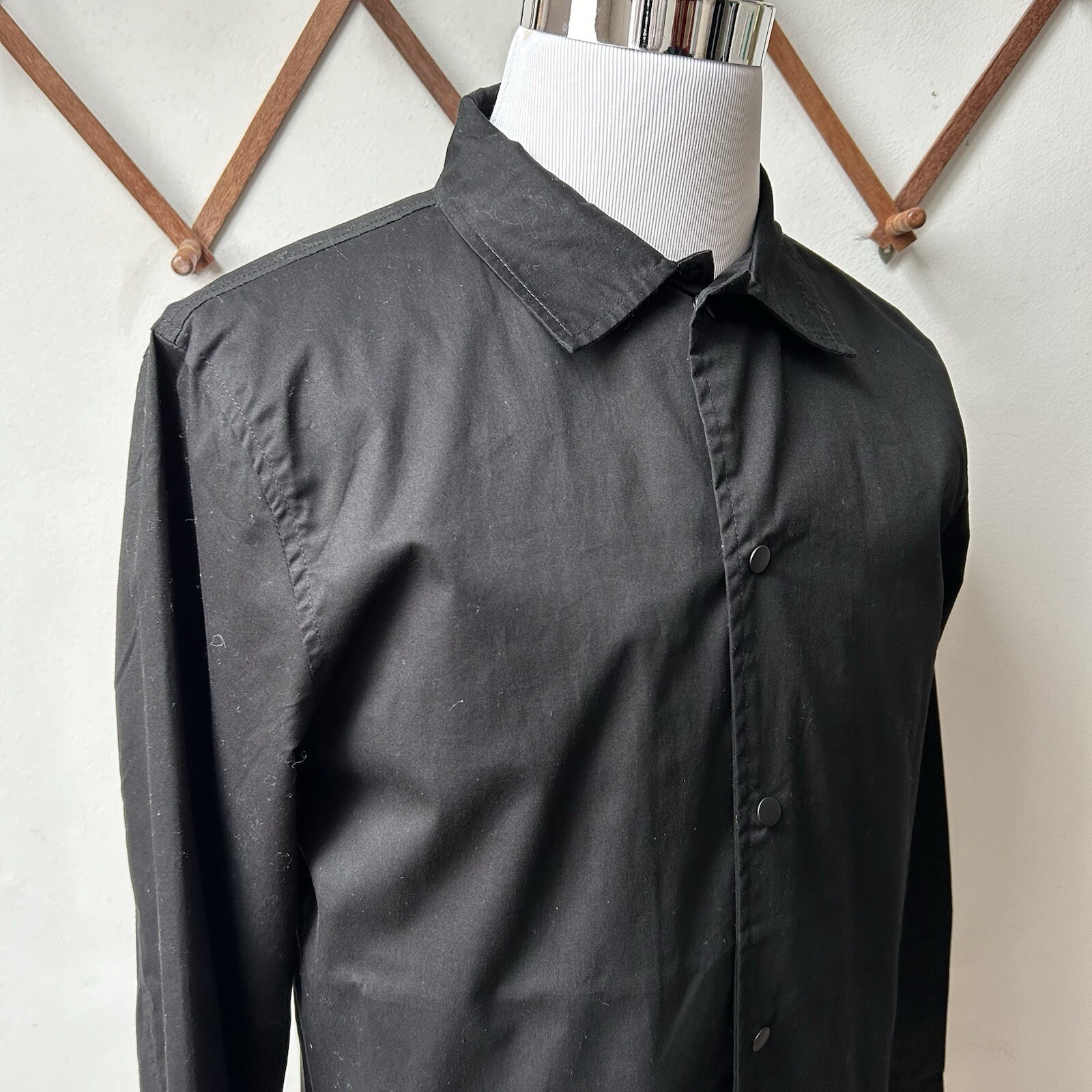 ZAK Los Angeles Lightweight Black Shirt Jacket Snap Button Men’s Medium