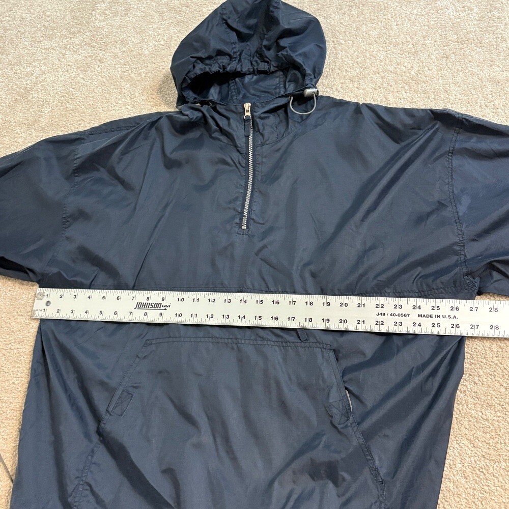 Vintage Foot Locker Pullover Windbreaker Jacket Anorak Y2K Urban Hooded Blue XL