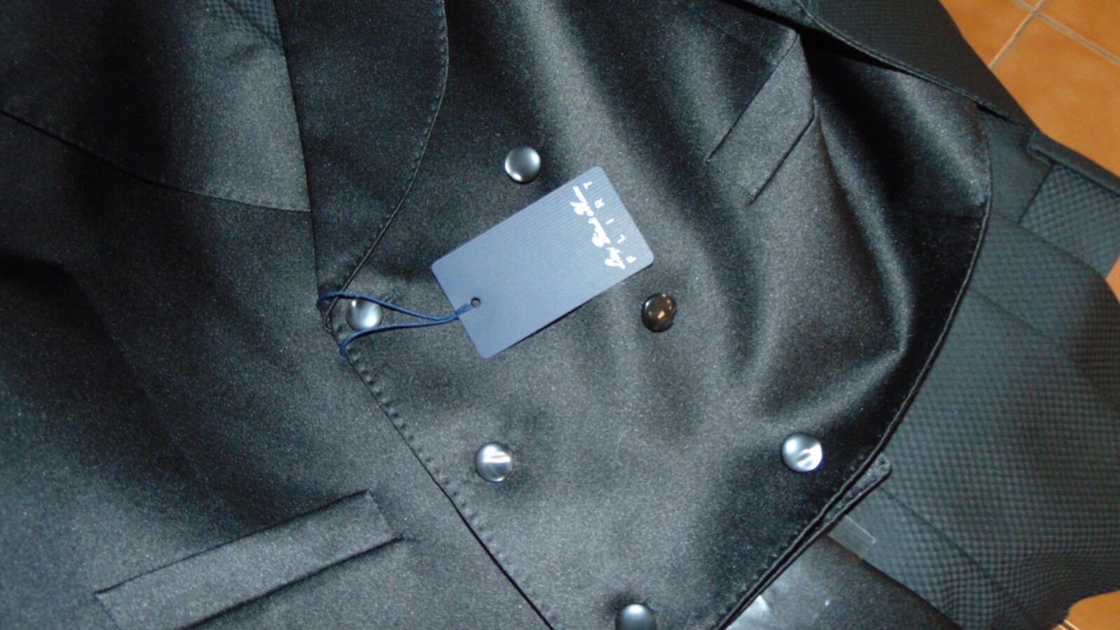 L.B.M. LUIGI BIANCHI MANTOVA TUXEDO BLACK 56 SLIM 1595.00 CART.717S x