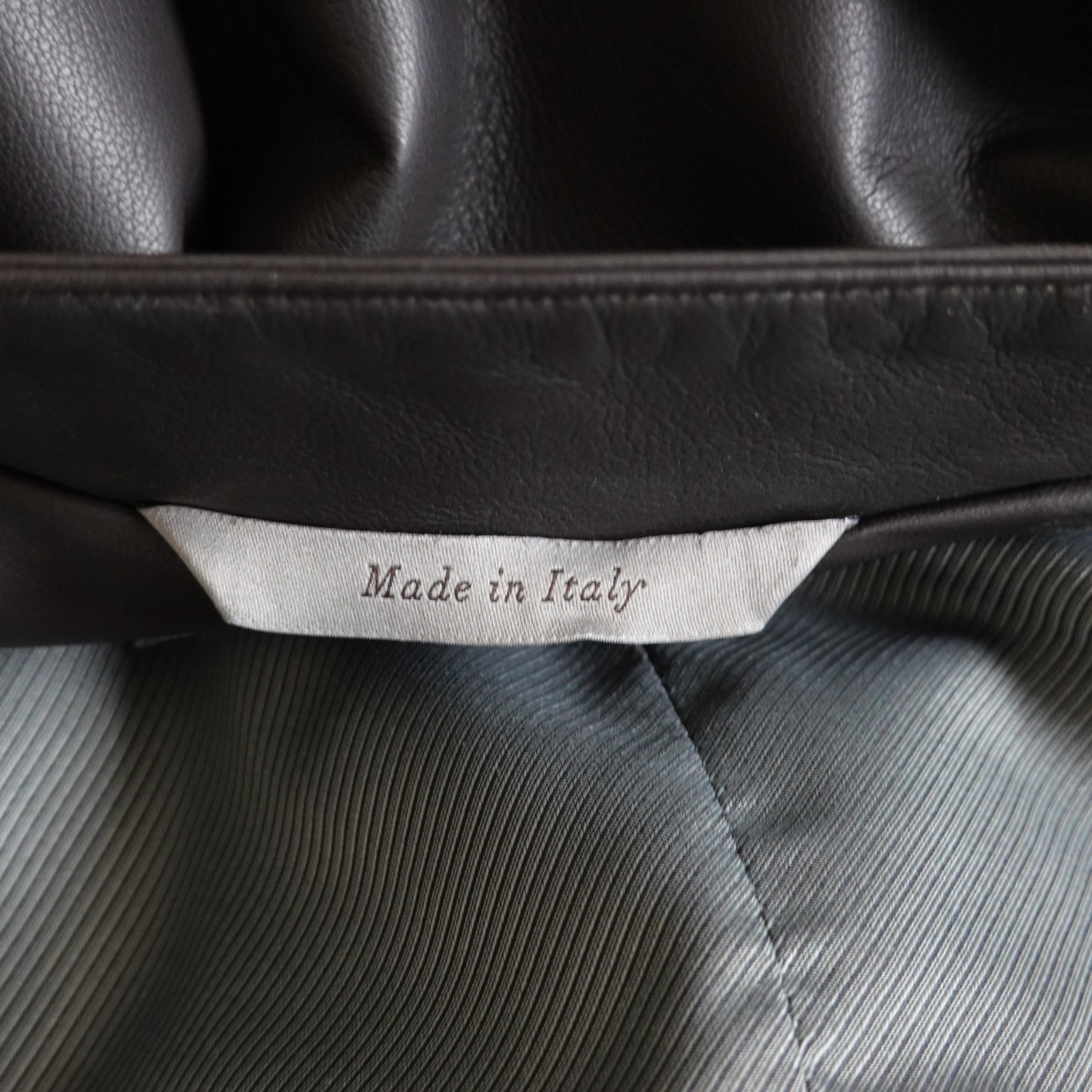 New with Tags Canali Matte Leather Biker/Bomber Jacket Size 52 Italy=US L