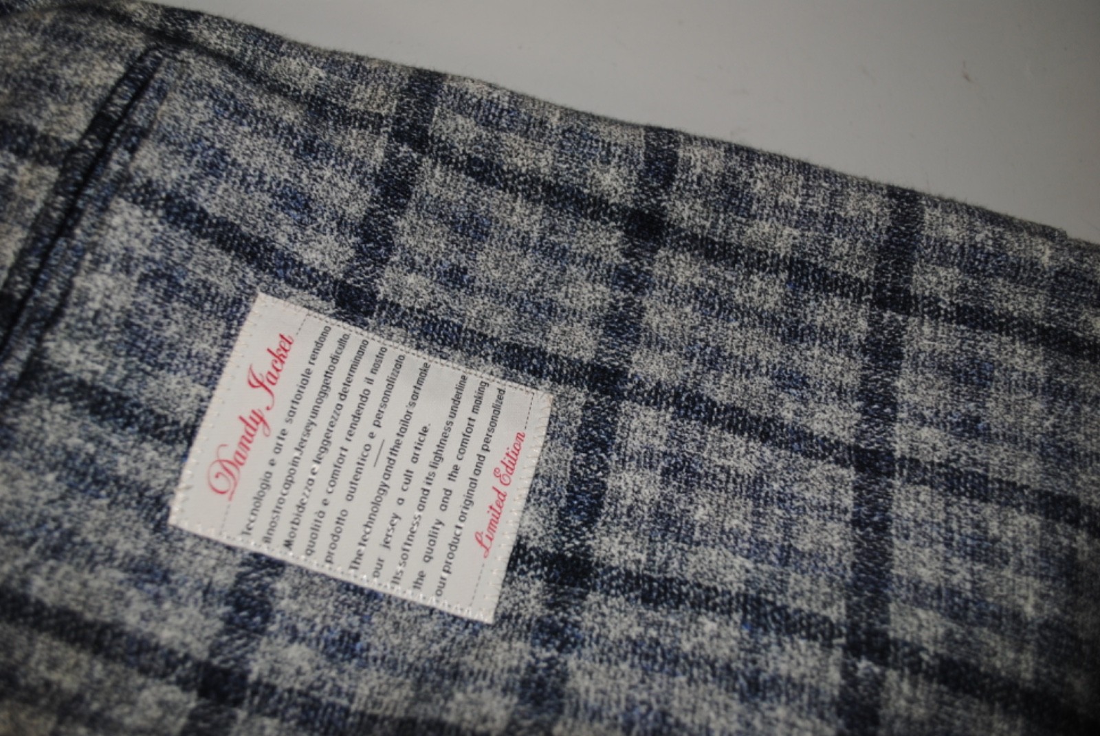 L.B.M. LUIGI BIANCHI MANTOVA JACKET SIZE 56 553.00 CART. COTTON PAINTINGS