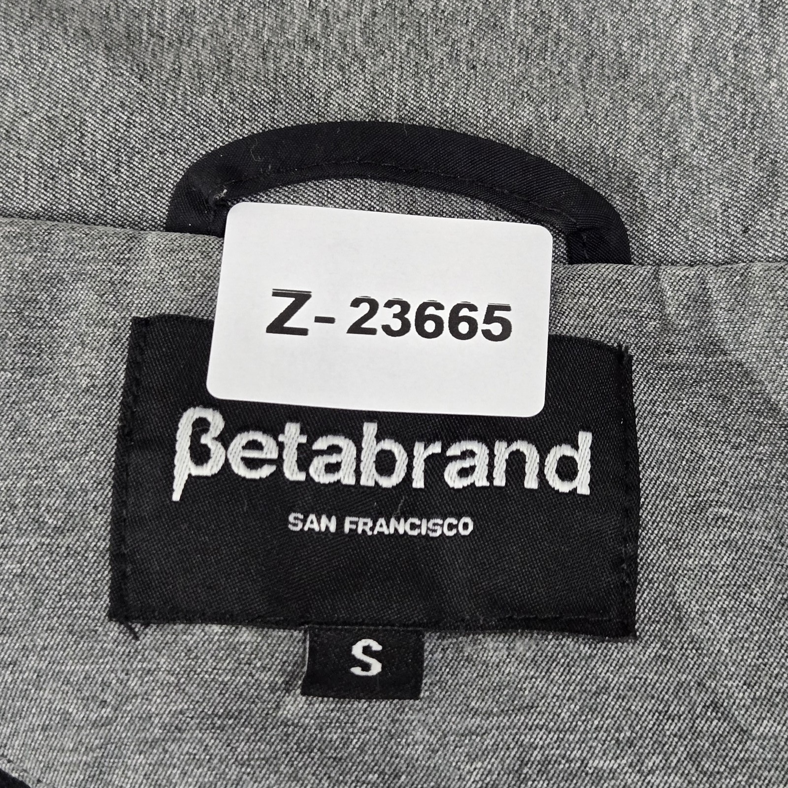 Betabrand Men Jacket S Gray Commuter Outdoor Activewear Button Zipper Hooded