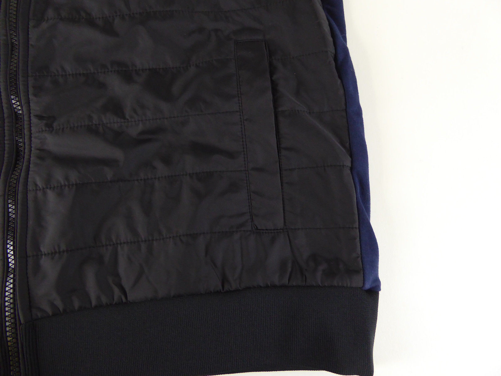 Kenneth Cole Reaction Hooded Quilted Nylon Front Cotton Spandex Vest NWT