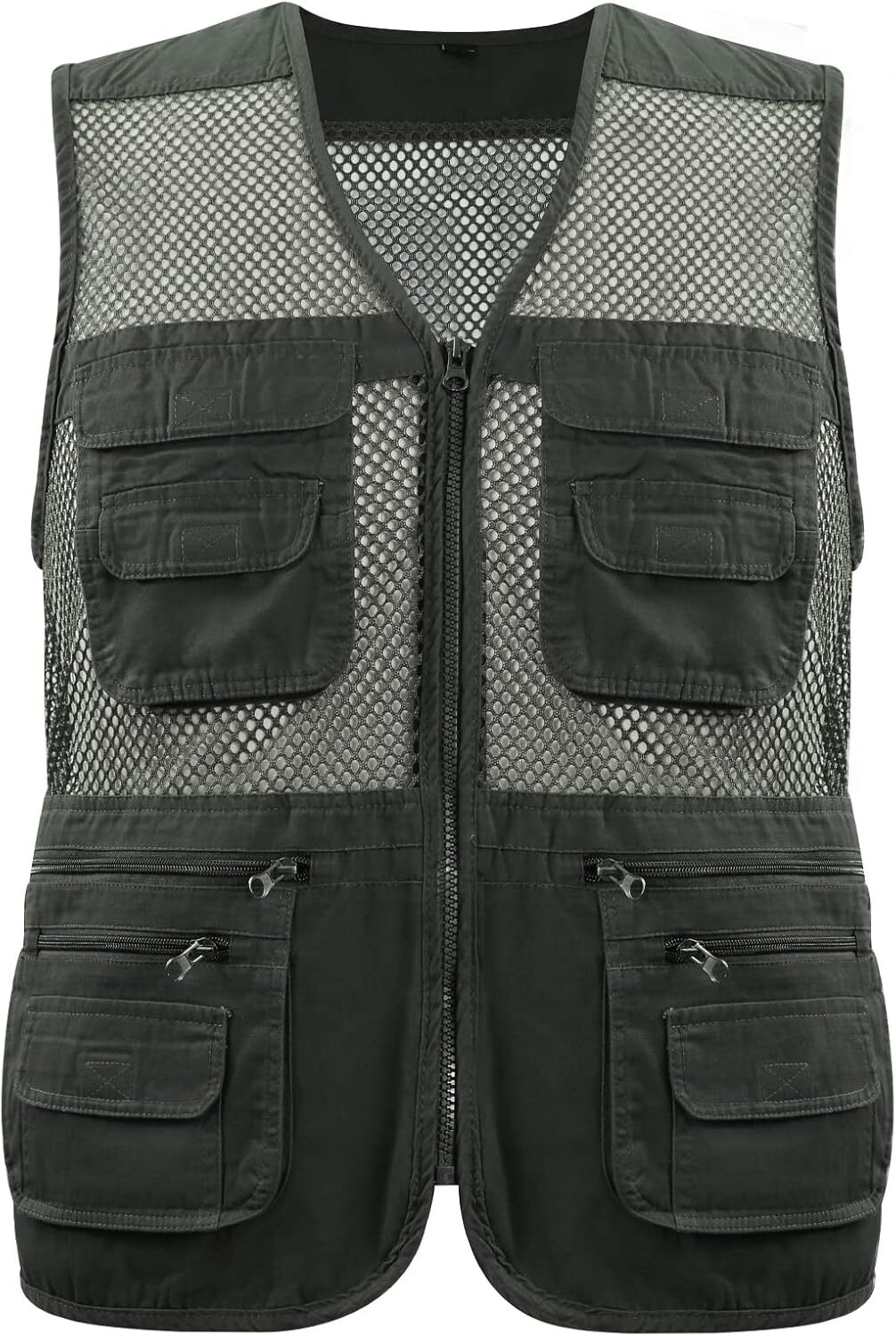 Men’s Utility Vest Fishing Safari Vest Summer Travel Vest with Pockets