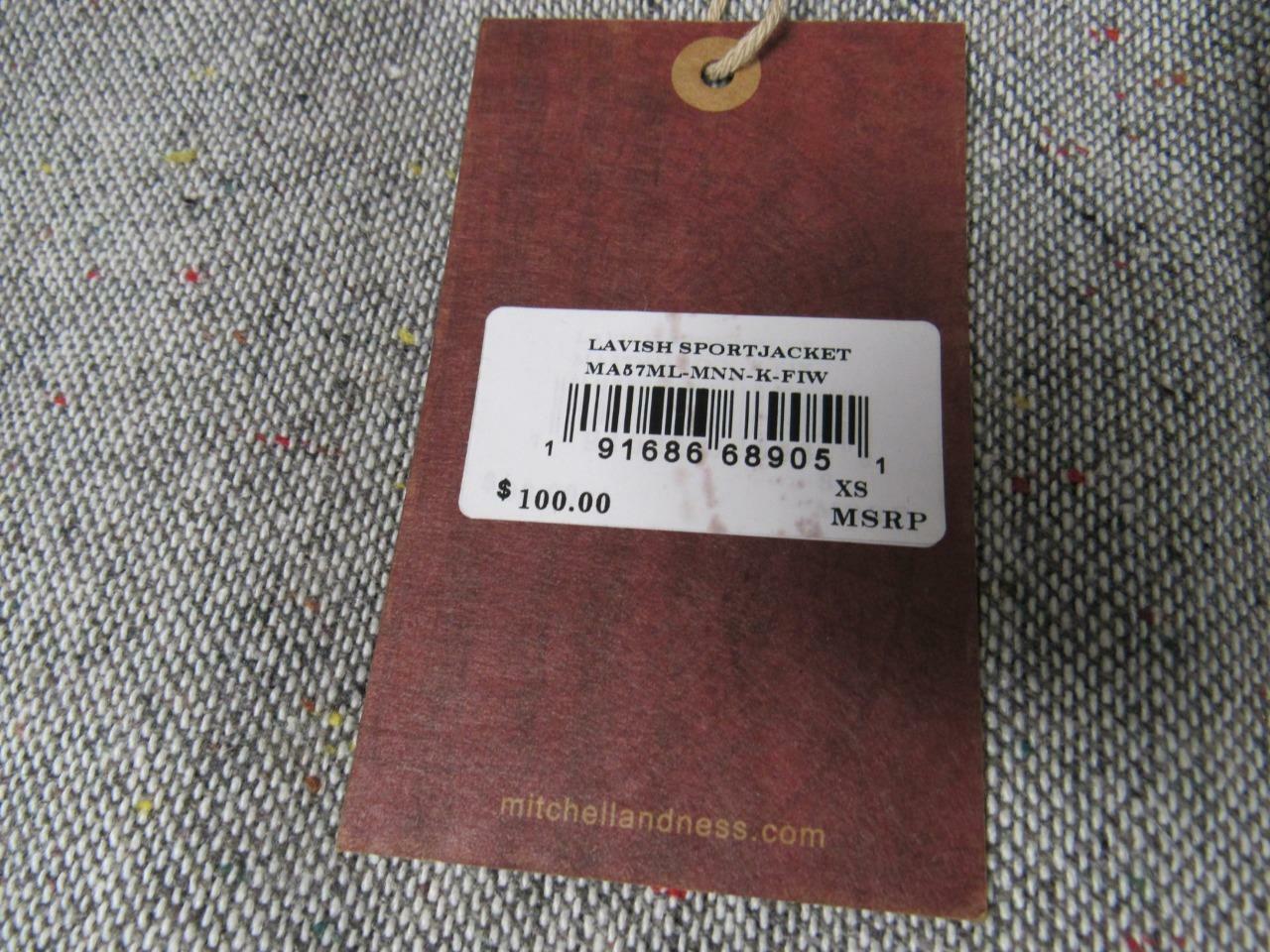 New Mitchell & Ness Mens Size XS-S-M-L-XL-2XL-3XL Gray Lavish Sports Jacket $100