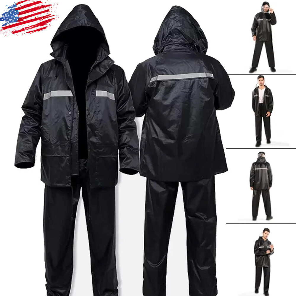 Waterproof Rain Suits Heavy Duty Raincoat Fishing Rain Gear Jacket Men