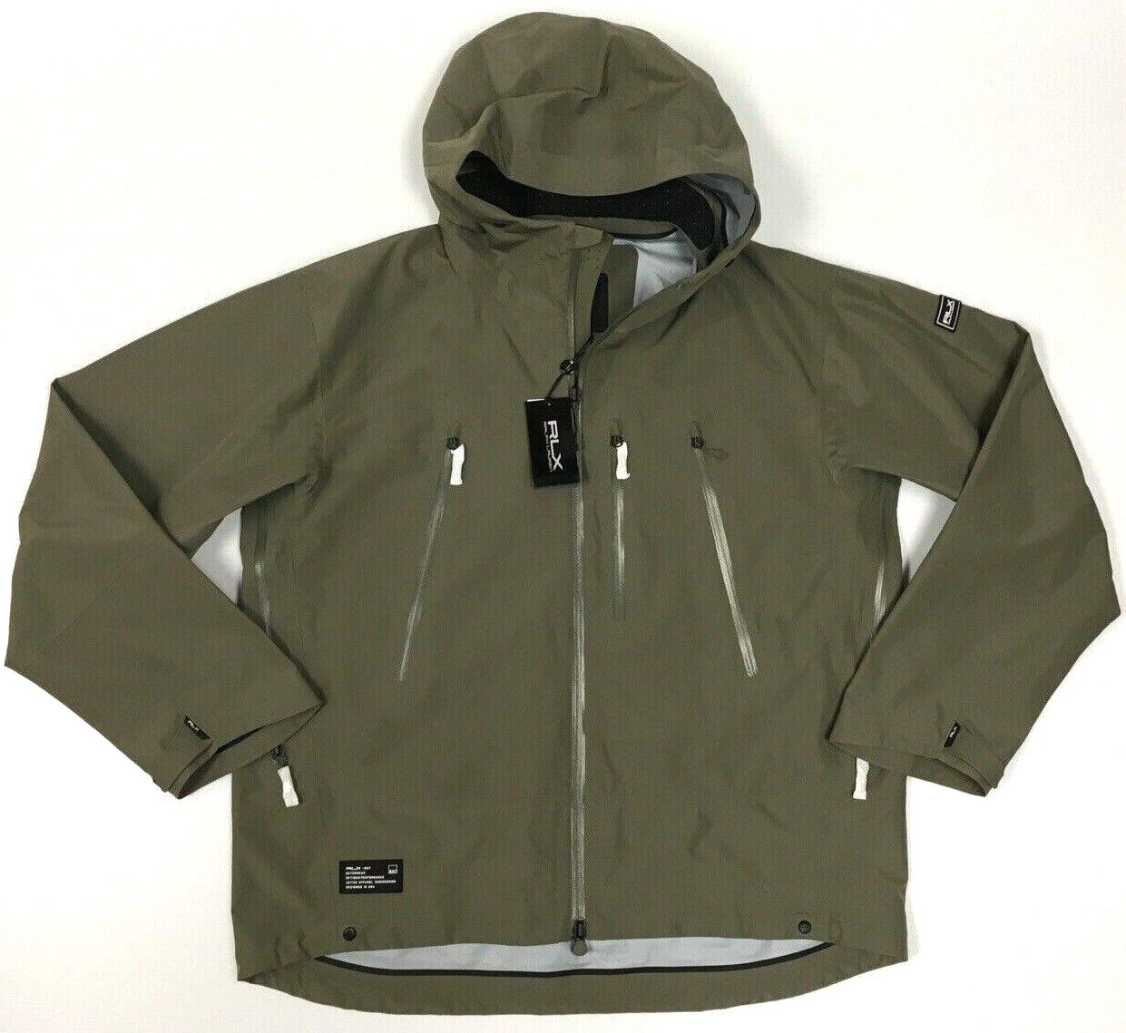 RLX Polo Ralph Lauren Military Army 03 Unit Waterproof Hooded Rain Tech Jacket