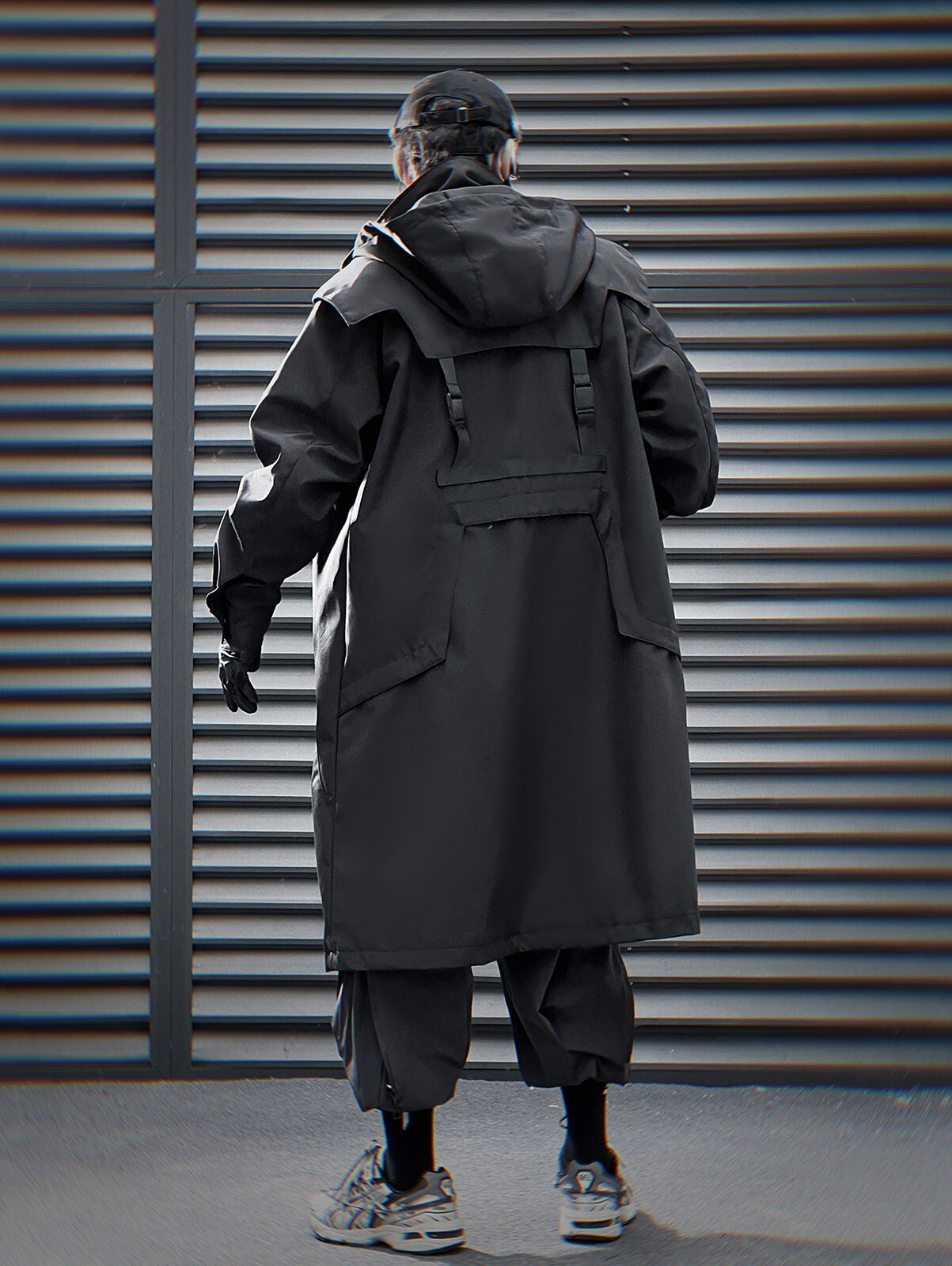 Niepce Japanese Urban Jacket with Hoodie Streetwear Casual Long Trench Coat