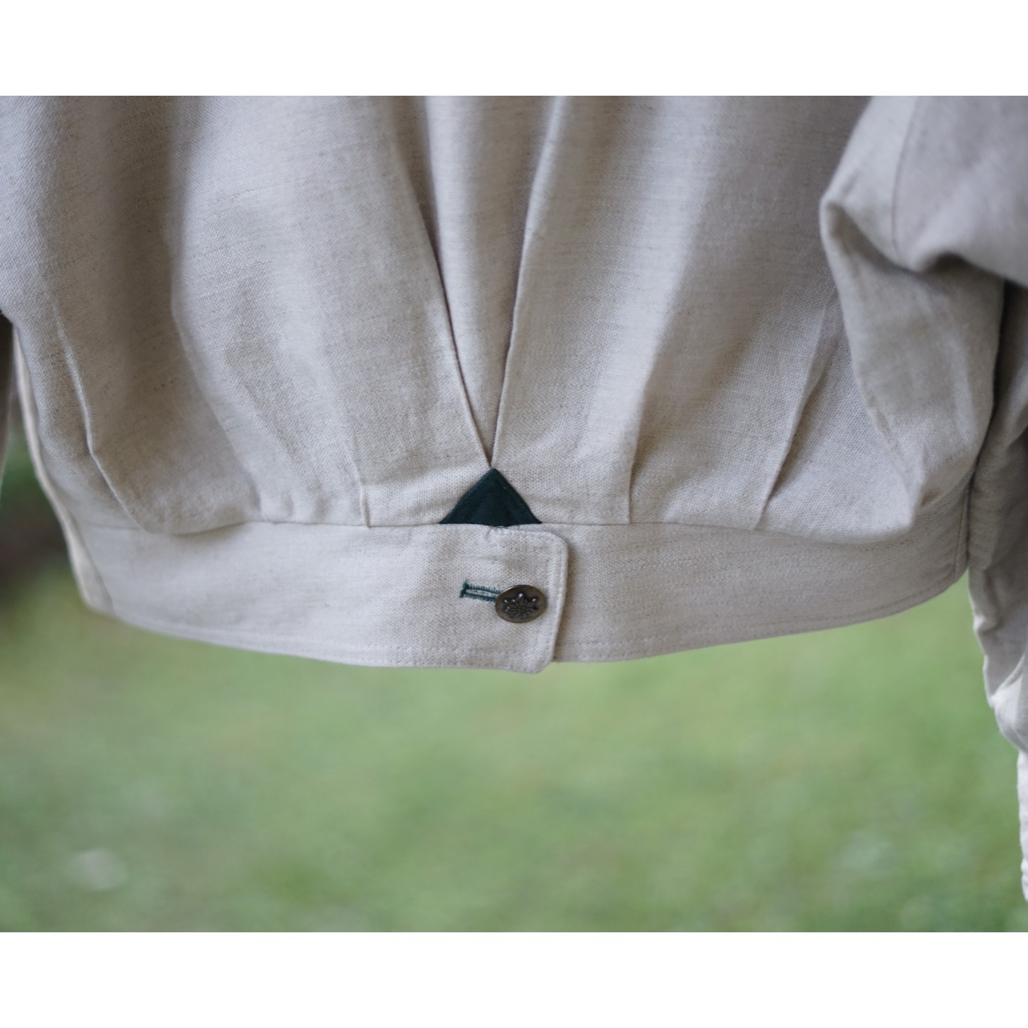 LINEN BLEND COTTON JACKET size M 48/50 it. TYROLEAN STYLE