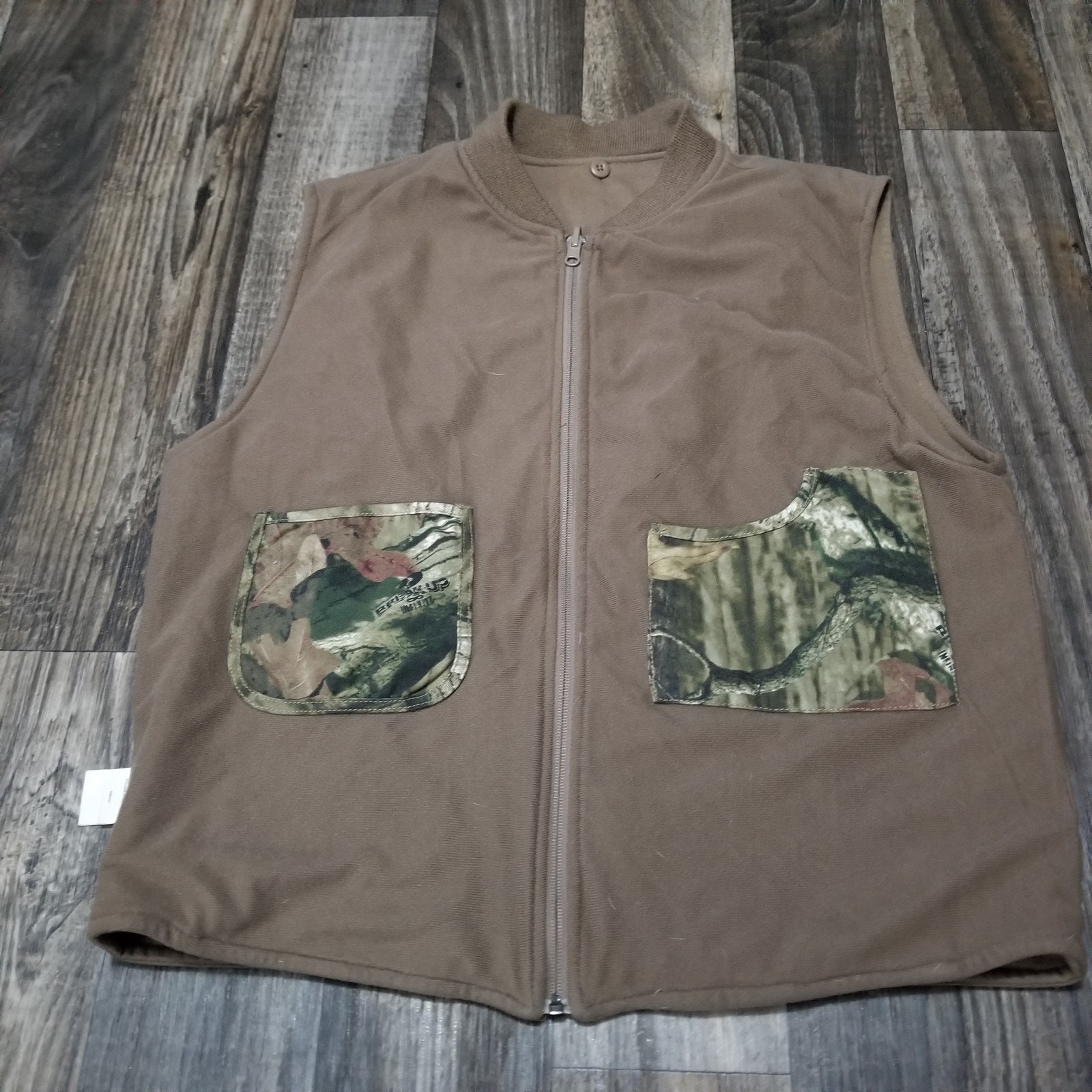RedHead Silent Hide Vest All Season Brown Full Zip Medium Hunting Reversible