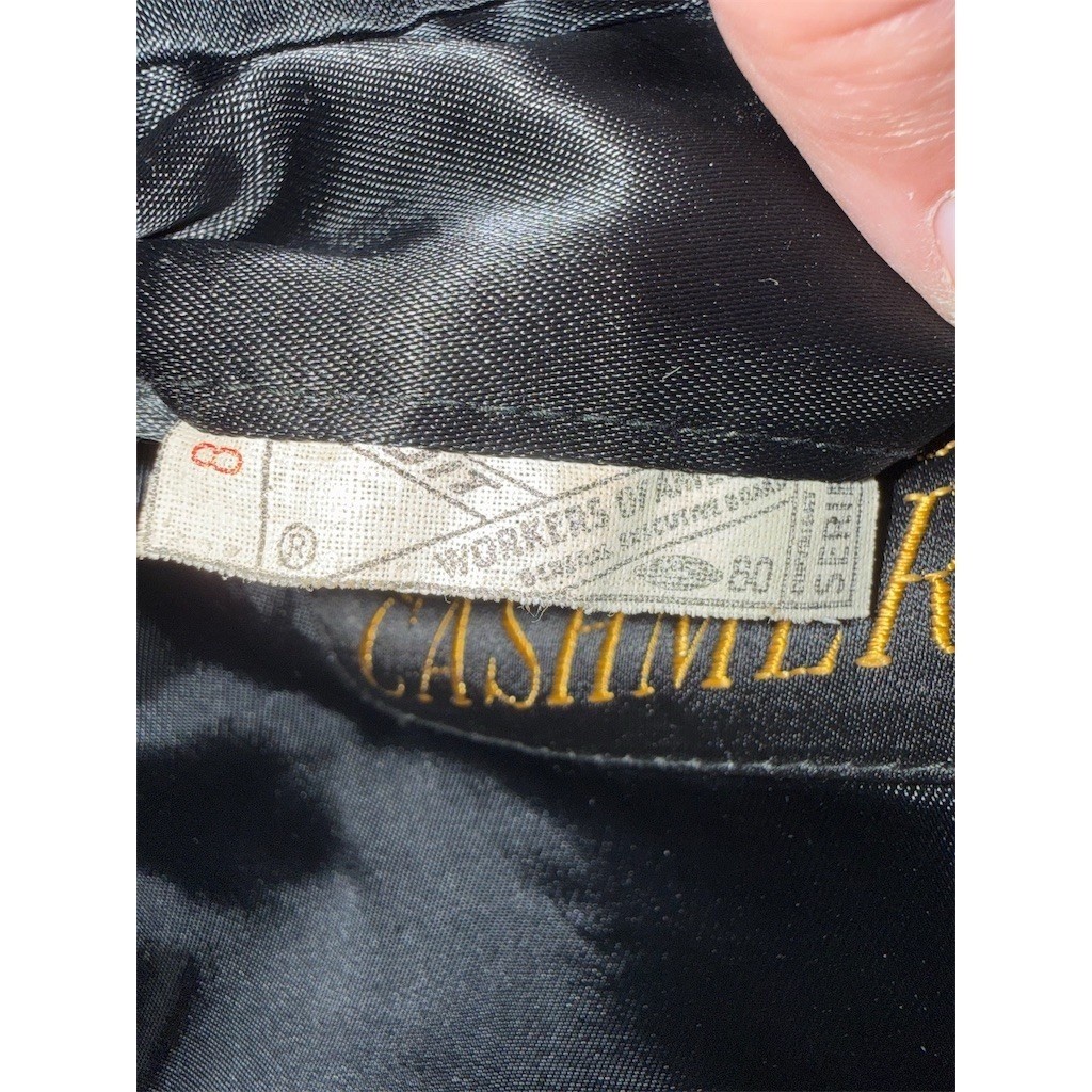 Cashmere Angier Men’s Overcoat Black Button Front Long Size 50 Business Formal
