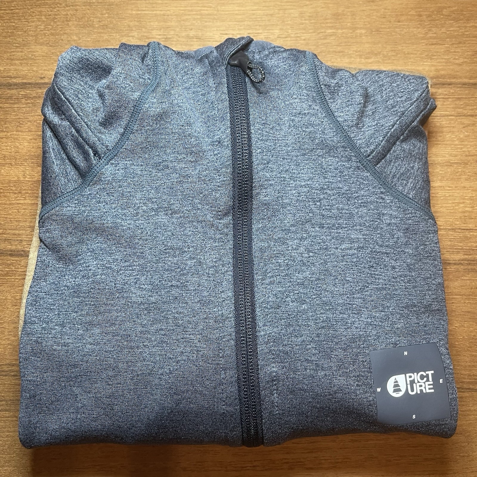 Picture Organic Shari Tech Hoodie Full-Zip Jacket Men’s L Grey Mustard