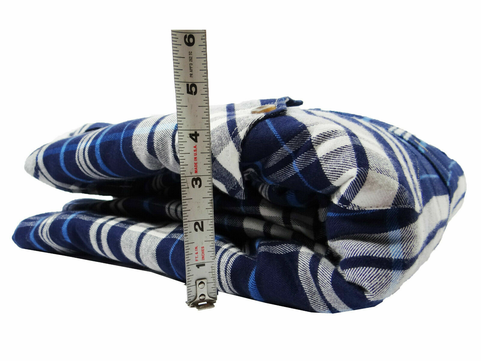 Plaid Flannel Hoodie Jacket Men Full Quilted Shirt Zip-Up Warmer 4 Pocket Button