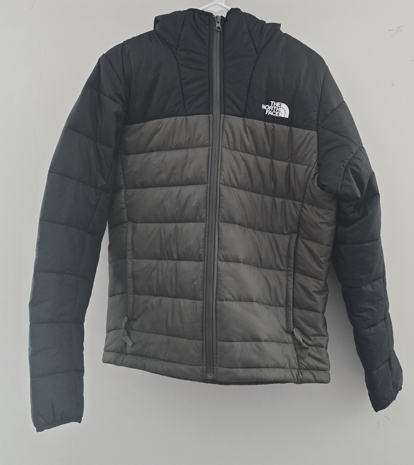 North Face Minoqua 550 Puffer Jacket With Hood Size Men Small Green And Black