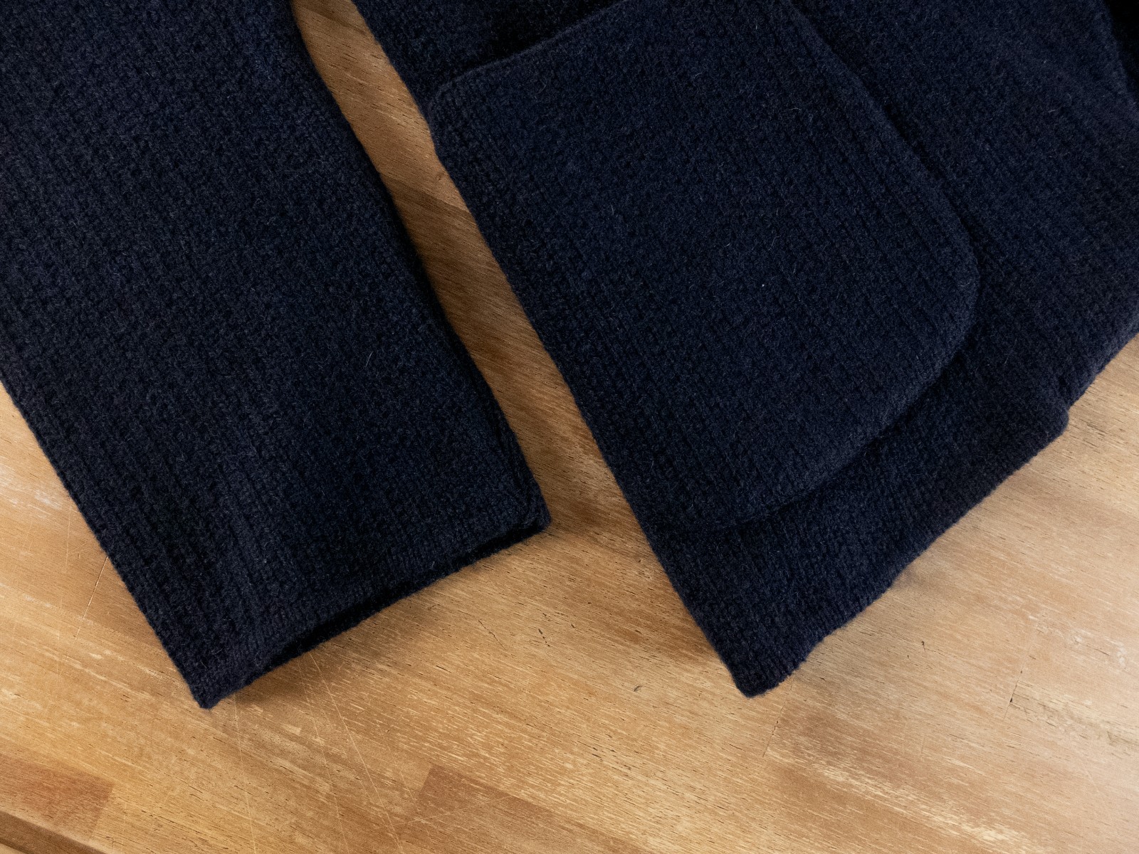 (NO CUSTOMS TAX) LARDINI navy blue chunky sweater jacket Size XL authentic NWT