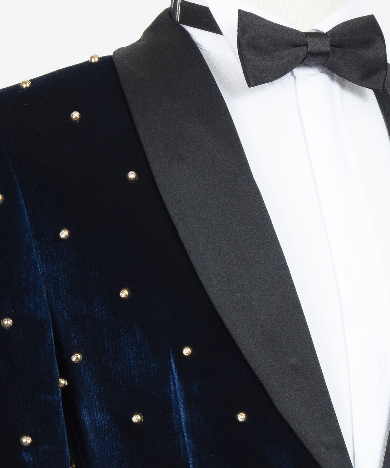 Velvet Beaded Men’s Suits Jacket Wedding Groomsmen Blazer Shawl Lapel Tuxedos