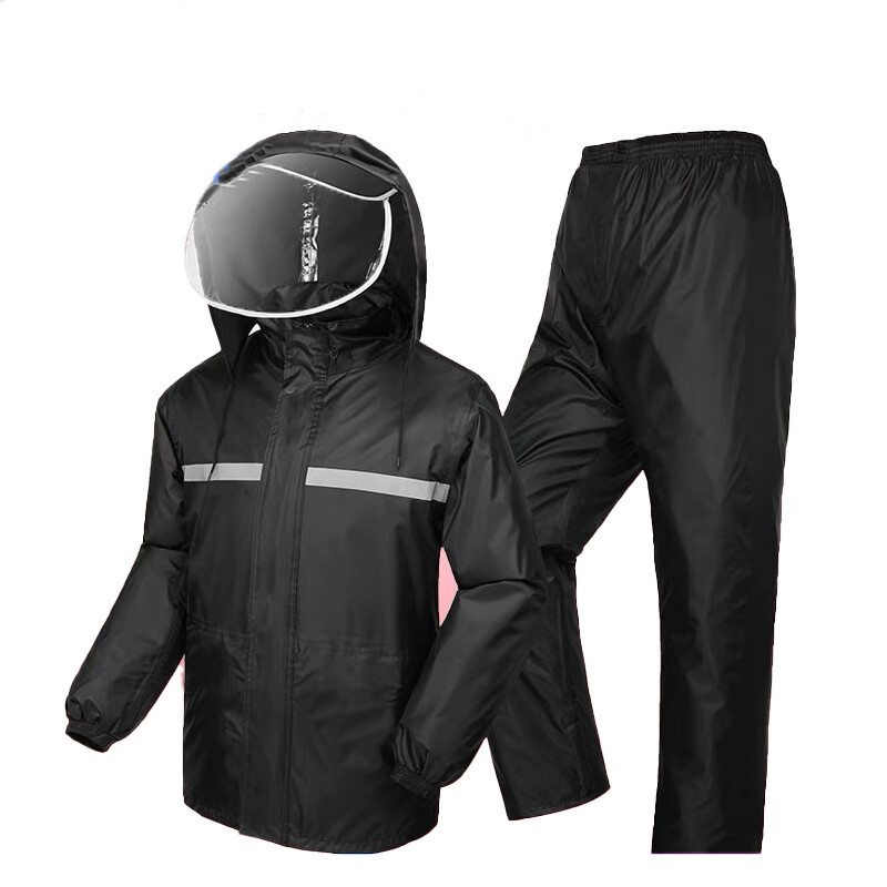 Mens Women Rain Suit Jackets Pant Gear Raincoat Waterproof motorcycle US