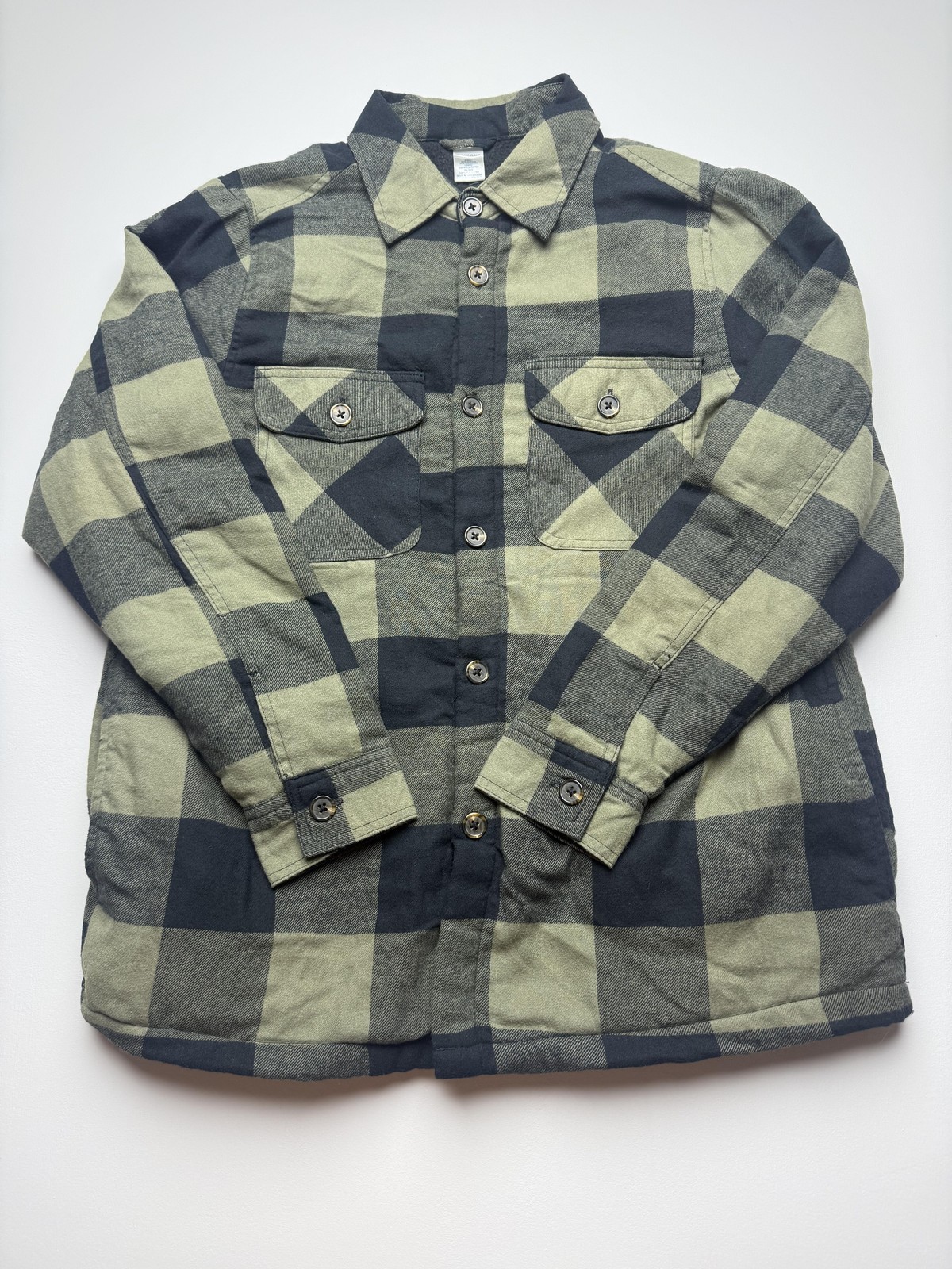 Highland Originals Jacket Mens Medium Green Plaid Quilted Button Work Lined
