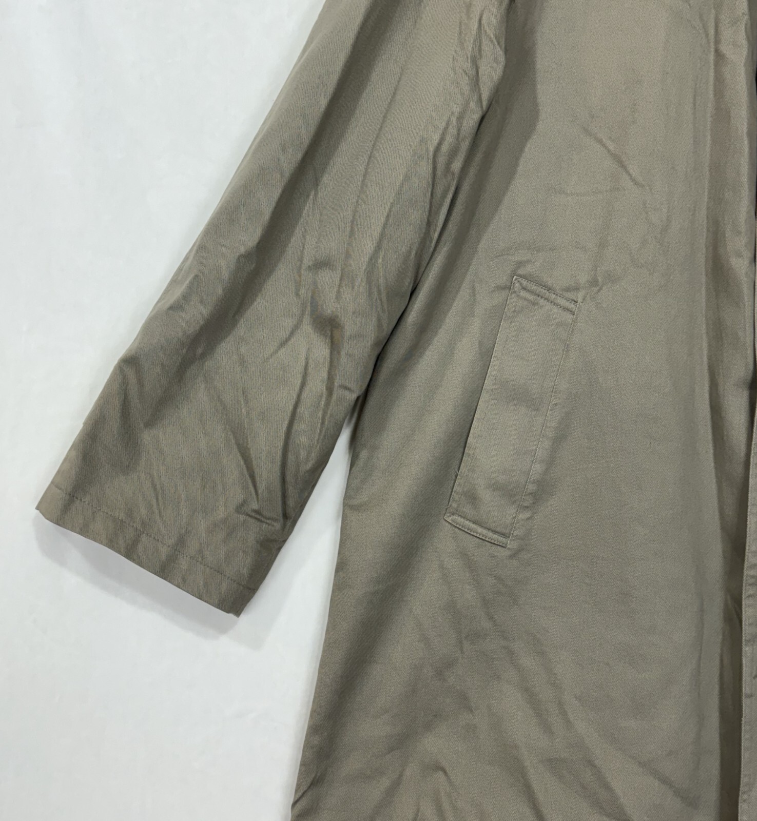 Martino Uomo Moda Overcoat Jacket Mens Size 44L Zip Out Lining Brown Raincoat